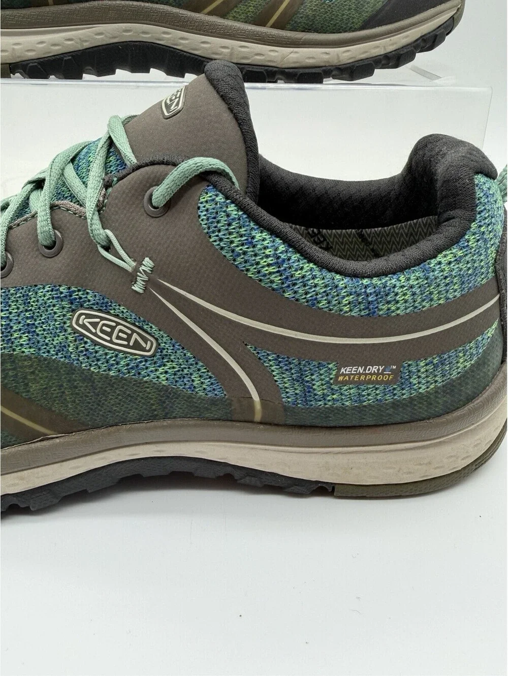 KEEN Dry Terradora Waterproof Hiking Shoes Women's Blue Green Low Sneakers Sz 10
